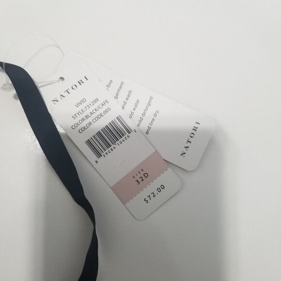 NWT Natori Women's Vivid Full Fit Contour Underwire Bra Size 32D Color Black/Caf - Picture 7 of 8